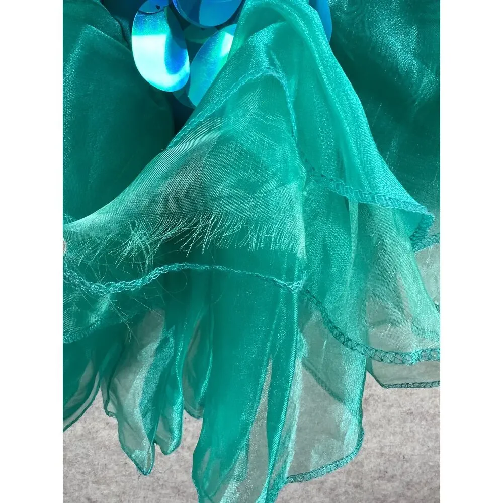 Disney Ariel The Little Mermaid Costume with Red Wig Complete Set Small 4-6